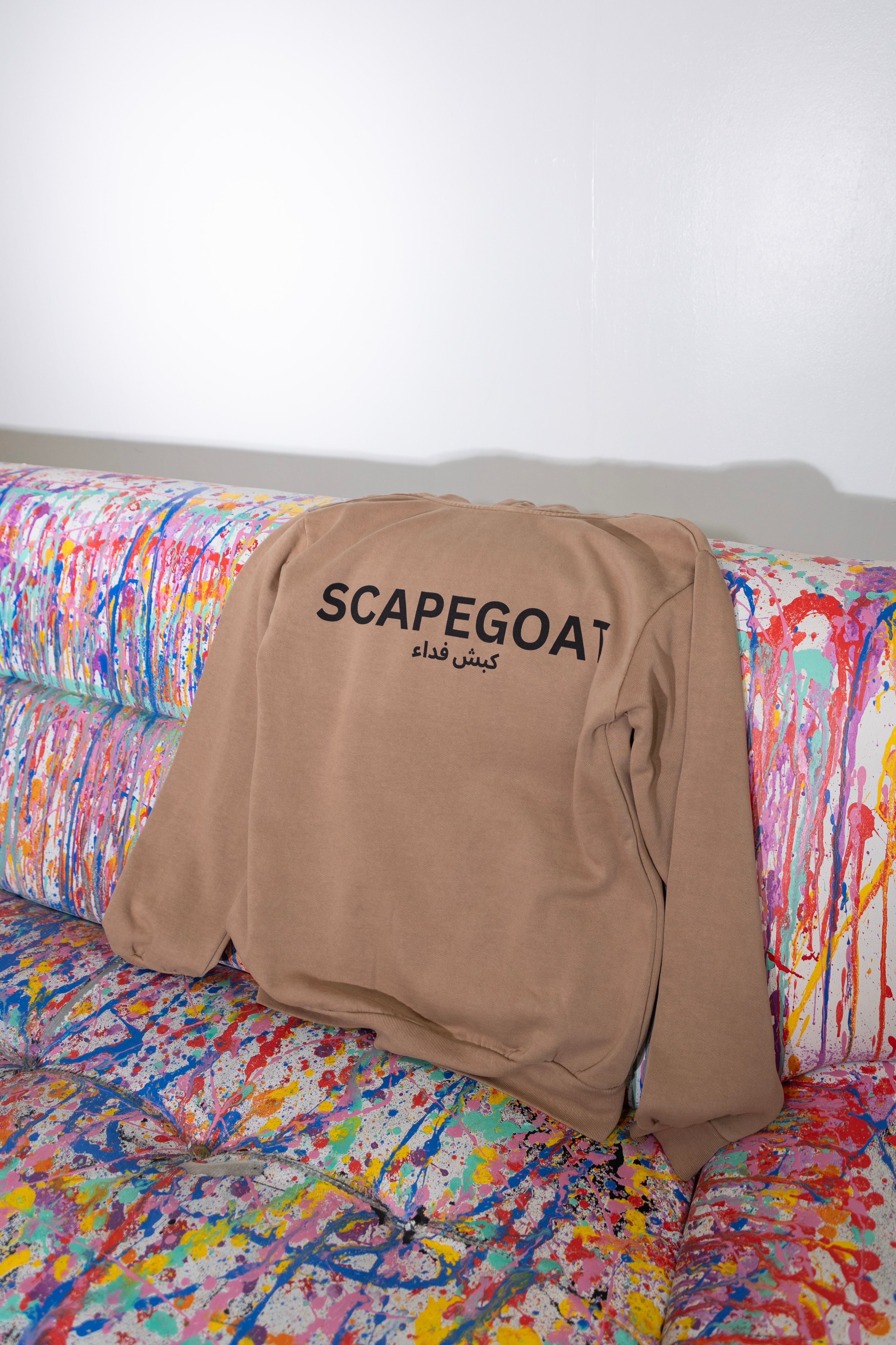 SCAPEGOAT ARABIC STYLED HOODIE SADDLE BROWN