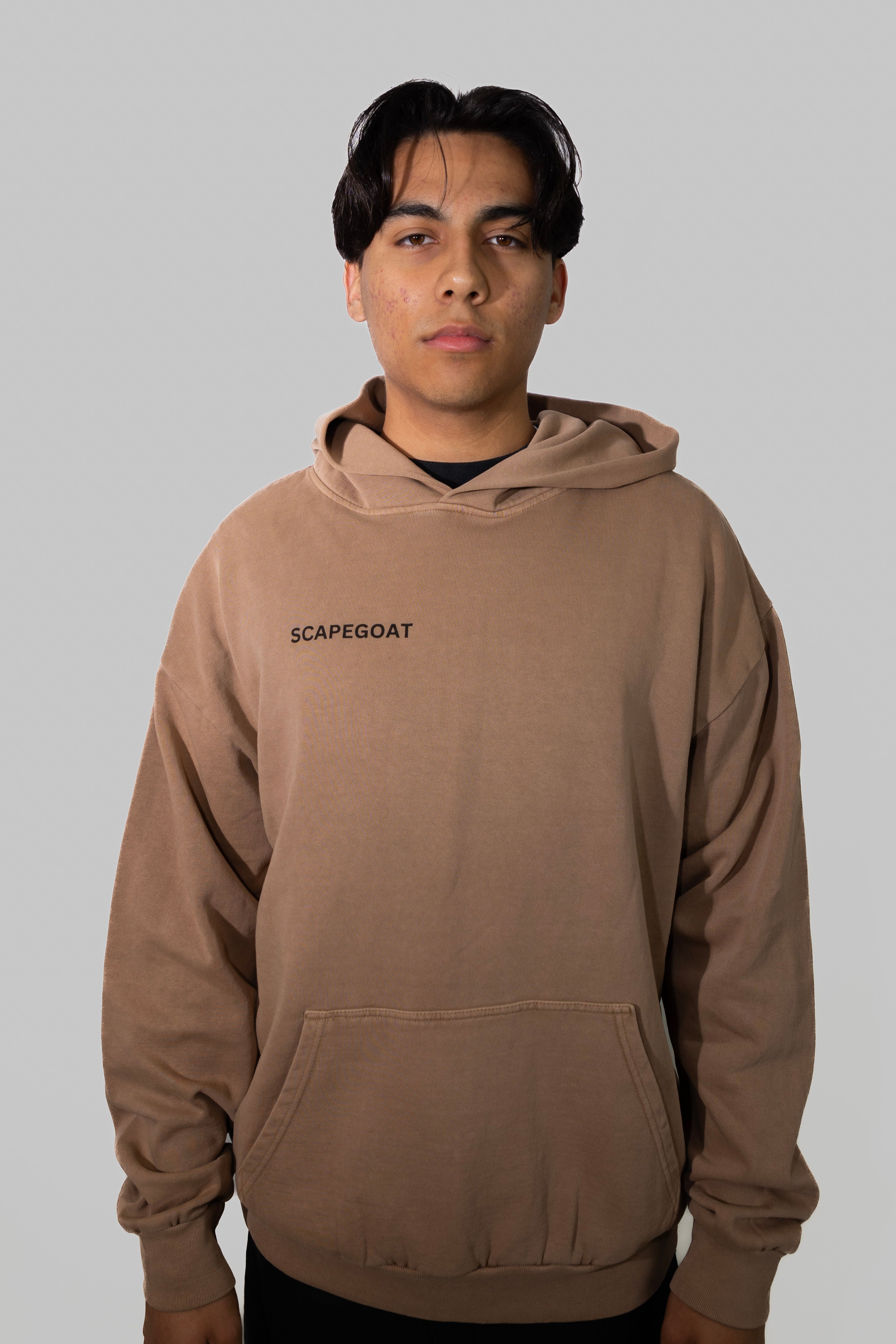 SCAPEGOAT ARABIC STYLED HOODIE SADDLE BROWN