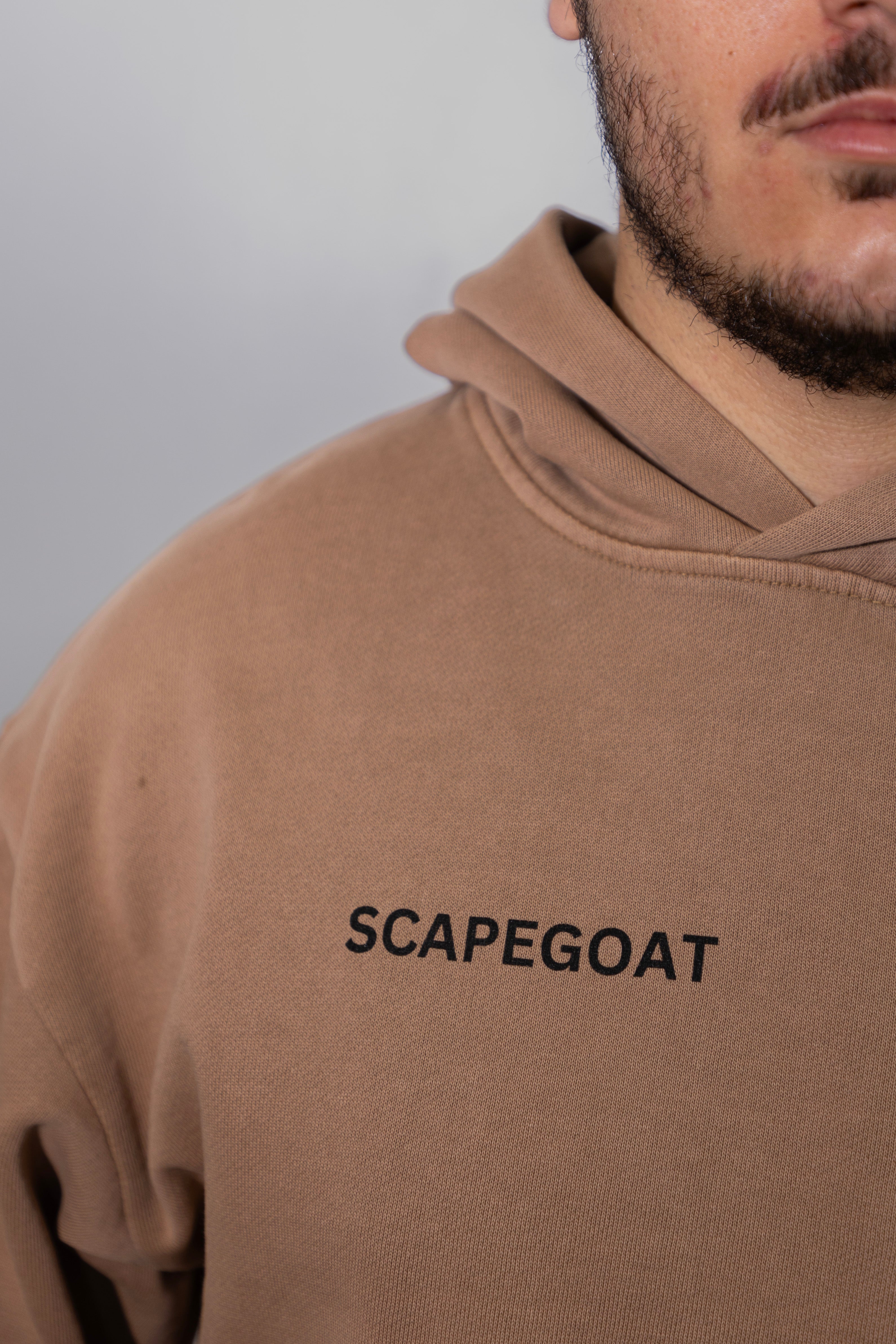 SCAPEGOAT ARABIC STYLED HOODIE SADDLE BROWN